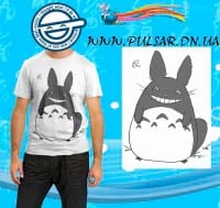Футболка в стилі аніме "Happy Totoro"