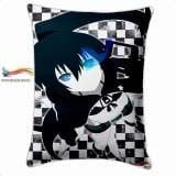 Прямокутна Подушка в Аніме стилі 60 см Black Rock Shooter модель "Black and White"