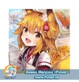 Салфетка микрофибровая Заботливая лиса Сэнко-сан ( Sewayaki Kitsune no Senko-san, Meddlesome Kitsune Senko-san, Заботливая 800-летняя жена) для очков и телефонов, вариант 1