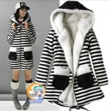 тепле подовжене худі " East Black White Cloud"K-Pop Style