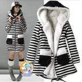 тепле подовжене худі " East Black White Cloud"K-Pop Style
