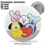 Значок BTS BT21 tape 12
