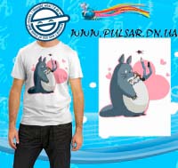 Футболка в стиле аниме "I Love Totoro"