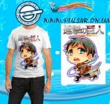 Футболка по аниме сериалу "Shingeki no Kyojin" ("Вторжение Гигантов") модель Chibi 2
