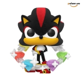 Виниловая фигурка &laquo;Funko POP! &bull; Hot Topic exclusive &bull; &bull; Sonic The Hedgehog ◉ Shadow with Emeralds (Flocked) №1300&raquo;