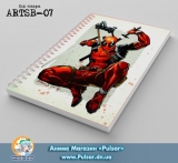 Скетчбук ( sketchbook) на пружине 80 листов Deadpool