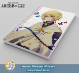 Скетчбук ( sketchbook) на пружине 80 листов Owari no Seraph tape 1