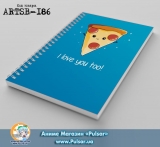 Скетчбук ( sketchbook) на пружині 80 аркушів Pizza Lover
