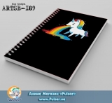 Скетчбук ( sketchbook) на пружине 80 листов Unicorn Rainbow