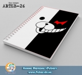 Скетчбук ( sketchbook) на пружине 80  листов  Monokuma