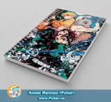 Скетчбук (sketchbook) на пружині 80 аркушів &laquo;Demon Slayer: Kimetsu no Yaiba&raquo; tape 3