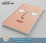 Скетчбук (sketchbook) на пружині 36 аркушів One-Punch Man - Saitama tape 3