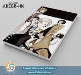 Скетчбук ( sketchbook) на пружине 80 листов Bungou Stray Dogs - tape 6