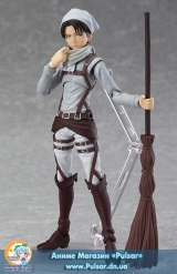 Оригинальная аниме фигурка Shingeki no Kyojin - Figma Levi Cleaning ver. ( Wonder Festival 2014 )