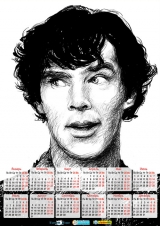 Календарь A3 на 2015 год по мотивам зарубежного сериала "Sherlock" Шерлок   Tape 1