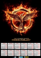 Календарь A3 на 2015 год по мотивам кинофильма  "Hunger Games" Голодные игры Tape 3