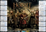 Календар A3 на 2015 рік за мотивами кінофільму "The Hobbit" Хоббіт Tape 1