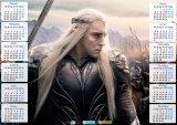 Календар A3 на 2015 рік за мотивами кінофільму "The Hobbit" Хоббіт Tape 2