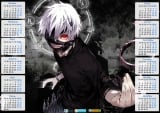 Календарь A3 на 2015 год в аниме стиле Tokyo Ghoul Токийский Гуль Tape 1