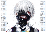 Календарь A3 на 2015 год в аниме стиле Tokyo Ghoul Токийский Гуль Tape 8