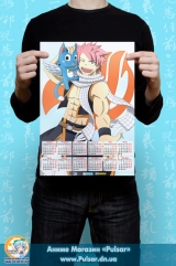 Календарь A3 на 2015 год в аниме стиле Fairy Tail  Хвост Феи  Tape 3