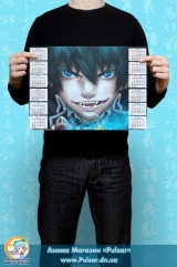 Календар A3 на 2015 рік в аніме стилі Ao no Exorcist Синій Екзорцист Tape 2