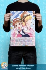 Календар A3 на 2015 рік в аніме стилі Bakemonogatari Історія монстрів Tape 2