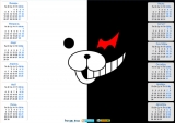 Календар A3 на 2015 рік в аніме стилі Danganronpa Школа Відчаю Tape 2