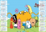 Календар A3 на 2015 рік в аніме стилі Adventure Time - Час Пригод з Фіном і Джейком Tape 1