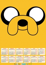 Календар A3 на 2015 рік в аніме стилі Adventure Time - Час Пригод з Фіном і Джейком Tape 2