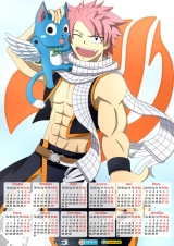 Календар A3 на 2015 рік в аніме стилі Fairy Tail Хвіст Феї Tape 2