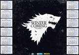 Календарь A3 на 2015 год по мотивам зарубежного сериала "Game of Thrones" Игра Престолов   Tape 1