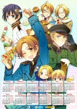 Календар A3 на 2015 рік в аніме стилі Hetalia Хеталия Tape 1