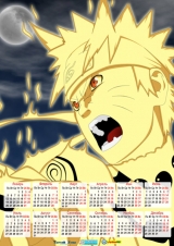 Календарь A3 на 2015 год в аниме стиле Naruto: Shippuuden  Наруто: Ураганные хроники Tape 1