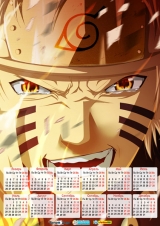 Календарь A3 на 2015 год в аниме стиле Naruto: Shippuuden  Наруто: Ураганные хроники Tape 5