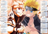 Календарь A3 на 2015 год в аниме стиле Naruto: Shippuuden  Наруто: Ураганные хроники Tape 6