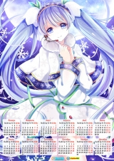 Календарь A3 на 2015 год в аниме стиле Vocaloid Miku Hatsune Мику Хатсуне Tape 6