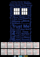 Календар A3 на 2015 рік з мотивів закордонного серіалу "Doctor Who" Доктор Хто Тардіс Tardis Tape 4