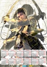 Календарь A3 на 2015 год в аниме стиле shingeki no kyojin Атака Титанов Tape 1