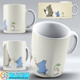 Чашка "Ghibli art work" - Totoro Family