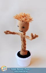 Мягкая игрушка "Amigurumi"  "Guardians of the Galaxy-Groot"