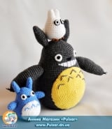 Мягкая игрушка Amigurumi "Totoro: Forest Spirits" (Ручная Работа) ( комплект 3 шт)