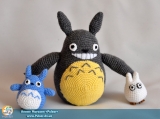 Мягкая игрушка Amigurumi "Totoro: Forest Spirits" (Ручная Работа) ( комплект 3 шт)