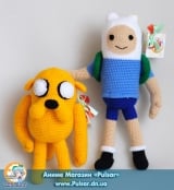Мягкая игрушка "Amigurumi"  "Adventure time - Jacke"