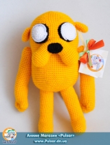 Мягкая игрушка "Amigurumi"  "Adventure time - Jacke"