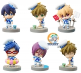 Оригинальная аниме фигурка Petit Chara Land - Free! Puchitto Marine Style Hen 6Pack BOX