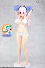 Оригинальная аниме фигурка Super Sonico / Black Bikini 1/2 Super Big Polyresin Figure (90 см!!)