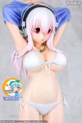 Оригинальная аниме фигурка Super Sonico / Black Bikini 1/2 Super Big Polyresin Figure (90 см!!)