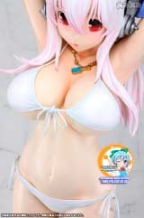 Оригинальная аниме фигурка Super Sonico / Black Bikini 1/2 Super Big Polyresin Figure (90 см!!)