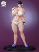 Оригинальная аниме фигурка Queen's Blade - Weapon Merchant "Cattleya" White Swimsuit Ver. 2 1/5 Complete Figure